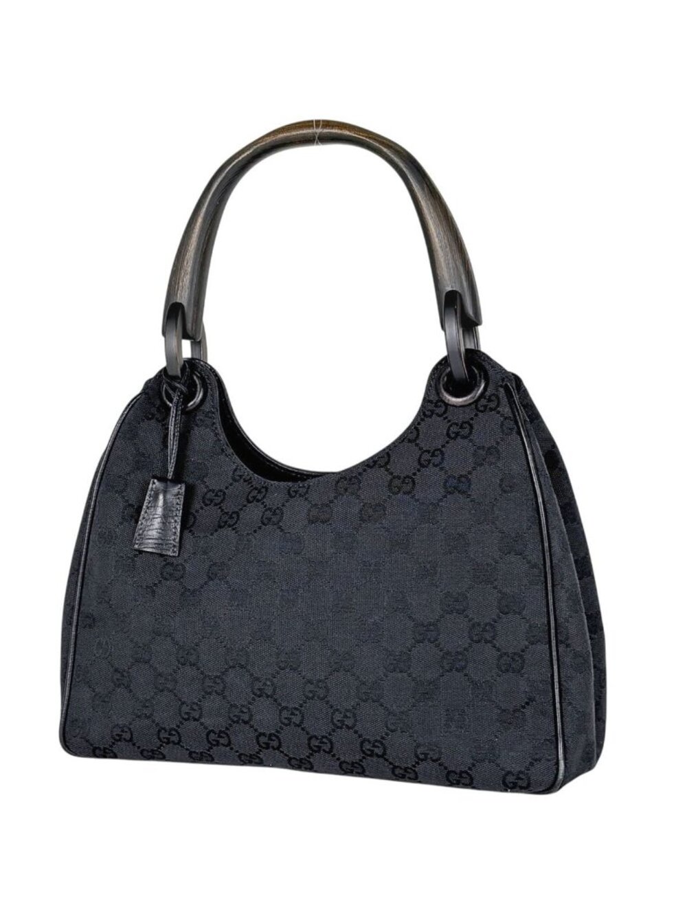 Gucci Shoulder Bag GG Pattern Canvas Black